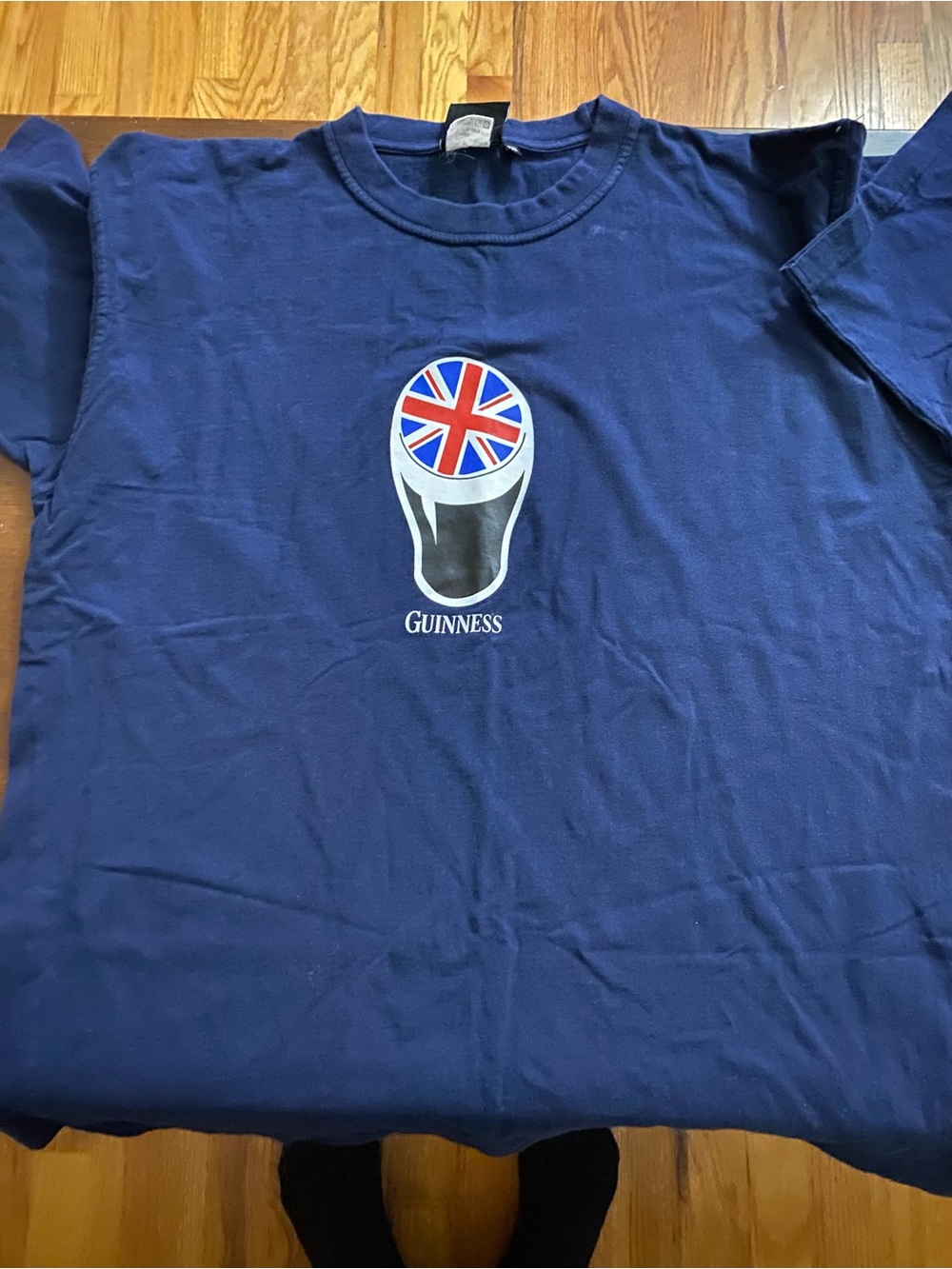 Guinness Navy Short-Sleeve Tee with Union Jack Pint Graphic